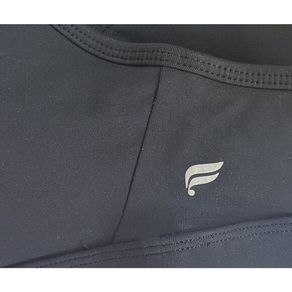 NEW Fabletics Megan Sports Bra Medium Black Racerback Mesh Medium Impact Wicking - Picture 6 of 8